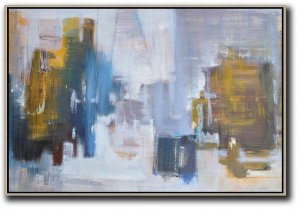 Horizontal Abstract Landscape Painting #ABH0A62