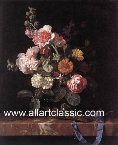 Vase Of Flowers With Watch, 1656 - Click Image to Close