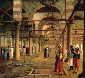 Public Prayer In The Mosque Of Amr, Cairo, 1870