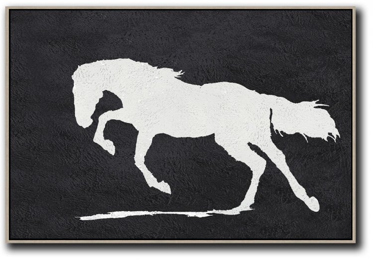 Horizontal Minimal Horse Art #ADMPS0C180 - Click Image to Close