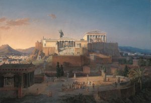 Idealized View Of The Acropolis And The Areopagus In Ahens, 1846