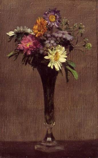 Daisies And Dahlias, 1872 - Click Image to Close