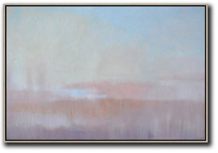 Horizontal Abstract Landscape Painting #ABH0A58 - Click Image to Close