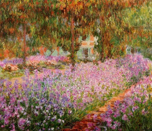 Irises In Monet's Garden , 1900 - Click Image to Close