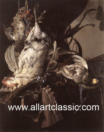 Still-Life Of Dead Birds And Hunting Weapons, 1660 - Click Image to Close