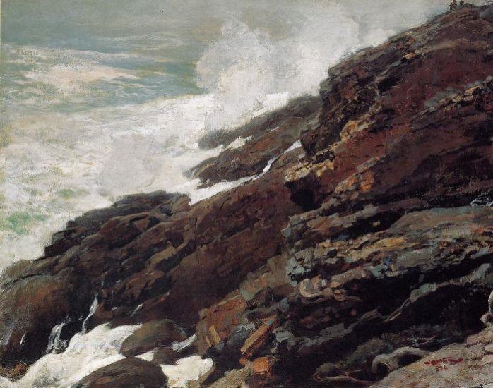 High Cliff, Coast Of Maine , 1894 - Click Image to Close