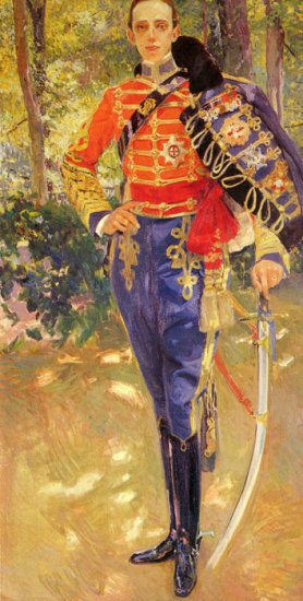 Retrato Del Rey Don Alfonso XIII Con El Uniforme De Husares [Portrait Of King Alfonso XIII In A Hussar"s Uniform], 1907 - Click Image to Close