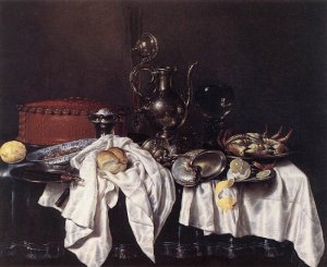 Still-Life With Pie, Silver Ewer And Crab, 1658