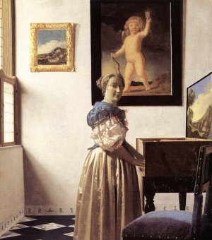 Lady Standing At A Virginal