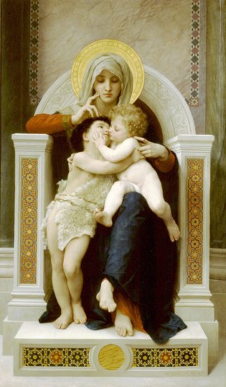 La Vierge, L'Enfant Jesus Et Saint Jean Baptiste [The Virgin, The Baby Jesus And Saint John The Baptist], 1875 - Click Image to Close