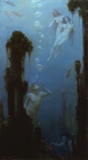 Curran Oil Paintings - A Deep Sea Fantasy - Click Image to Close