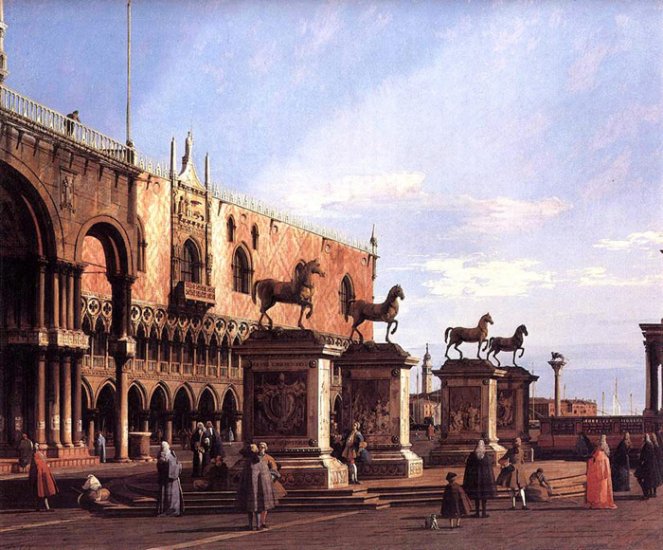 Capriccio: The Horses Of San Marco In The Piazzetta, 1743 - Click Image to Close