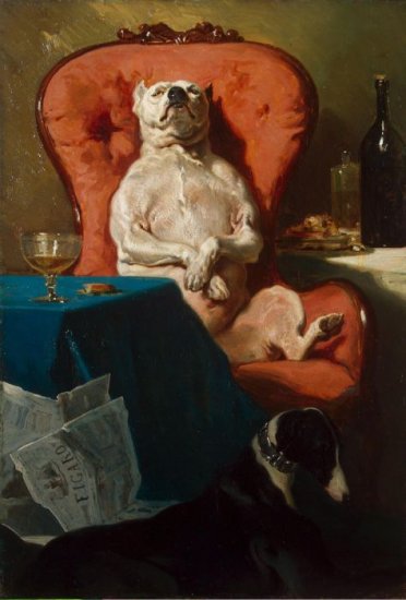 Pug Dog In An Armchair, 1857 - Click Image to Close