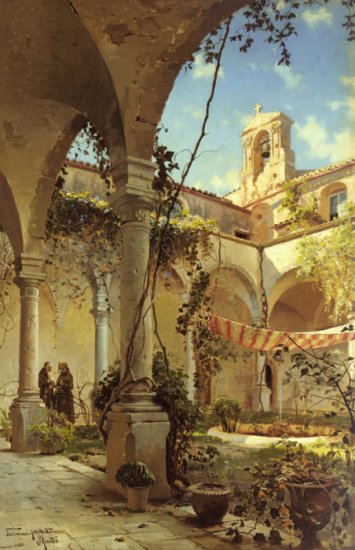 The Cloister, Taormina, 1885 - Click Image to Close