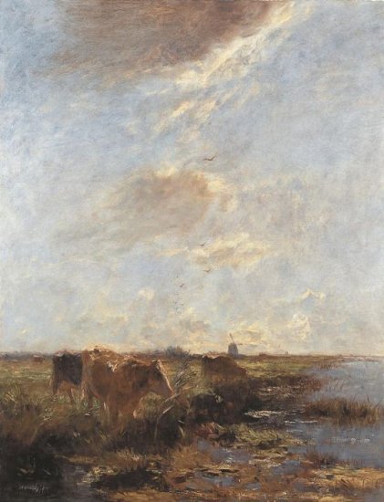 Cows In A Polder Landscape (Summer Day), 1890 - Click Image to Close