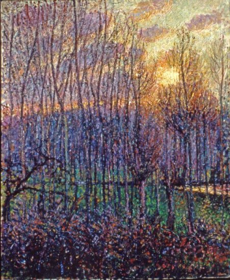 Poplars, Sunset At Eragny, 1894 - Click Image to Close