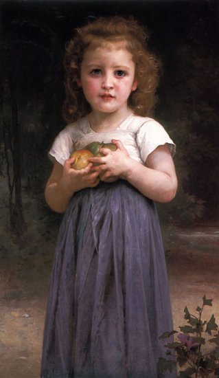 Little Girl Holding Apples In Her Hands, 1895 - Click Image to Close