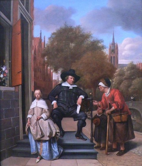 The Burgomeister Of Delft And His Daughter, 1655 - Click Image to Close