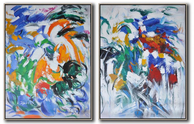 Set Of 2 Contemporary Art #SOTAC0A41 - Click Image to Close