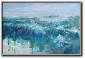 Horizontal Abstract Landscape Painting #ABH0A63