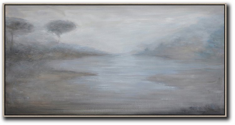 Panoramic Abstract Landscape Painting #ABPS0P16 - Click Image to Close