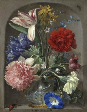 Flowers In A Vase In A Stone Niche 2, 1719