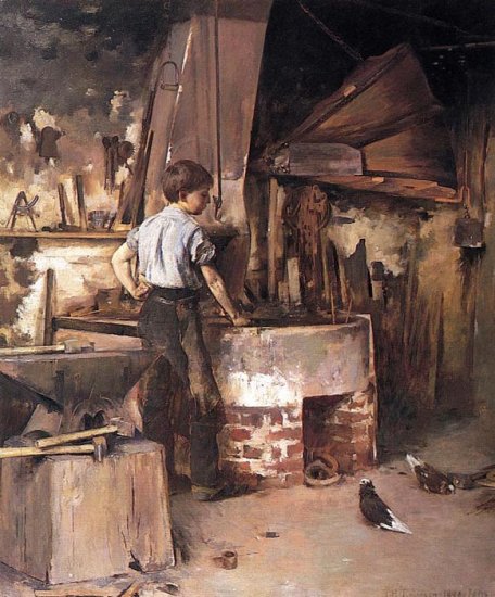 The Apprentice Blacksmith, 1886 - Click Image to Close