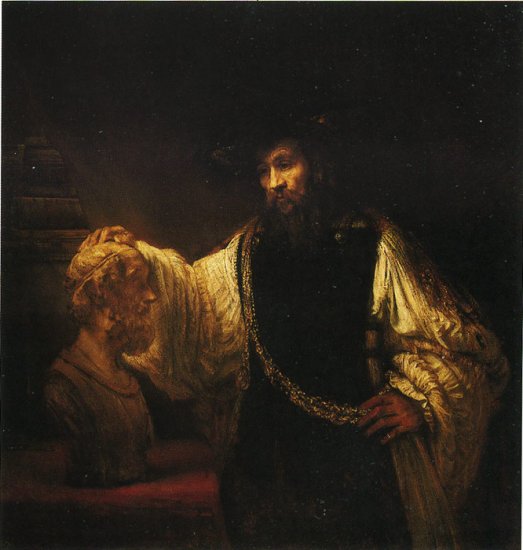 Aristotle Contemplating A Bust Of Homer, 1653 - Click Image to Close