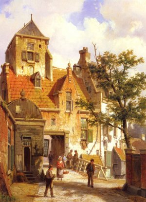 A Street Scene In Haarlem