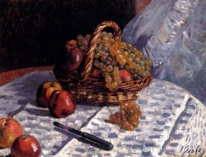 Still Life: Apples And Grapes, 1876