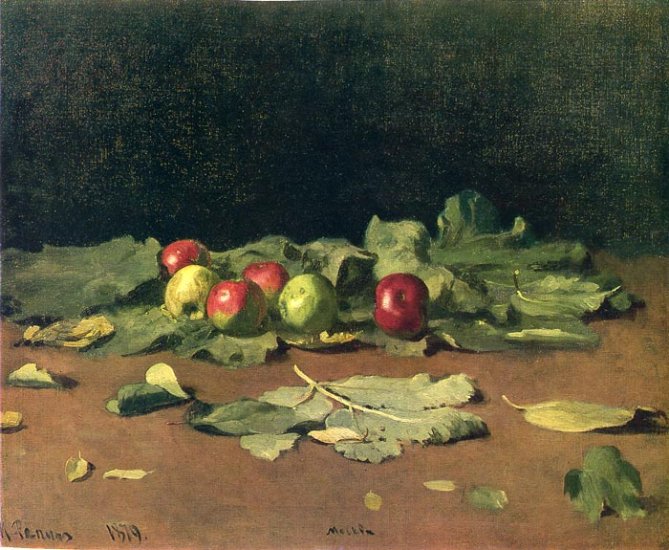 Apples And Leaves, 1879 - Click Image to Close