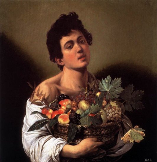 Caravaggio - Boy With A Basket Of Fruit - Click Image to Close