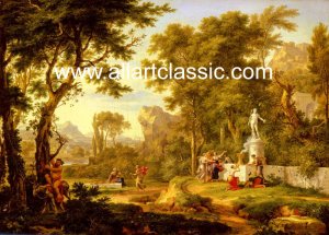 A Classical Landscape With The Worship Of Bacchus