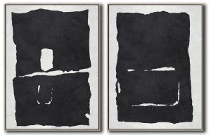 Set Of 2 Minimal Art - Black and White #SOTMA0B3