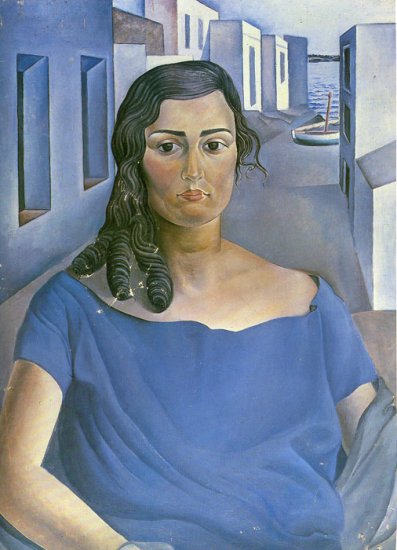 Portrait Of A Girl In A Landscape, 1924 - Click Image to Close