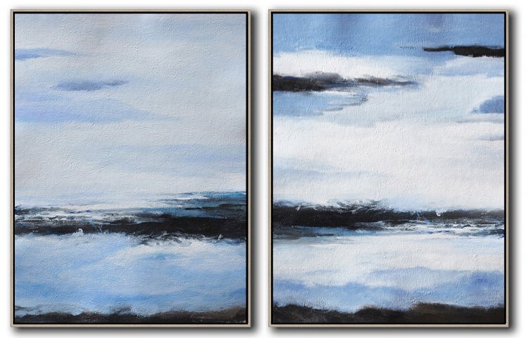 Set Of 2 Contemporary Art #SOTAC0A46 - Click Image to Close