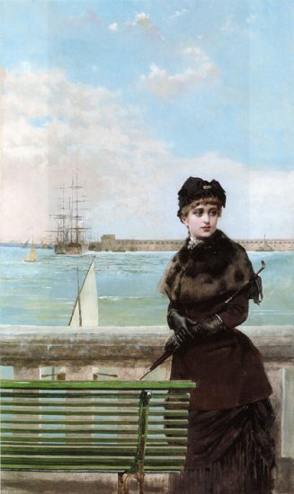 An Elegant Woman At St. Malo - Click Image to Close