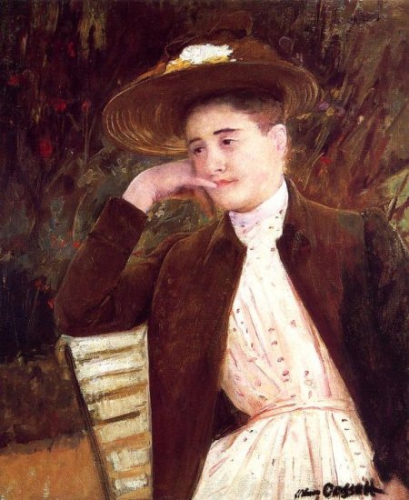 Cassatt Oil Paintings - Celeste In A Brown Hat - Click Image to Close