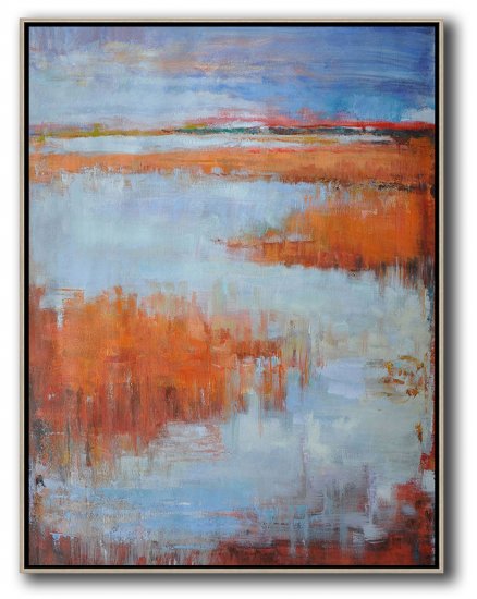 Vertical Abstract Landscape Art #ABV0A48 - Click Image to Close