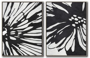 Set Of 2 Minimal Art - Black and White #SOTMA0B73