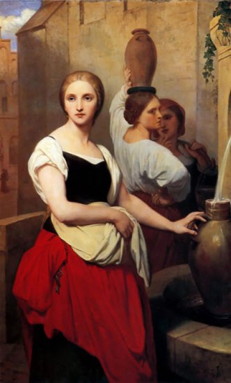 Margaret At The Fountain, 1852 - Click Image to Close