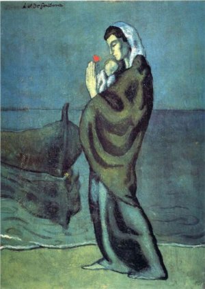 Picasso Mother And Child On The Beach