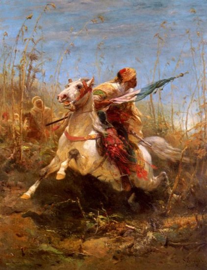 Arab Warrior Leading A Charge - Click Image to Close