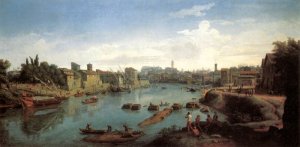 Rome, The Tiber Near The Porto Di Ripa Grande, 1711