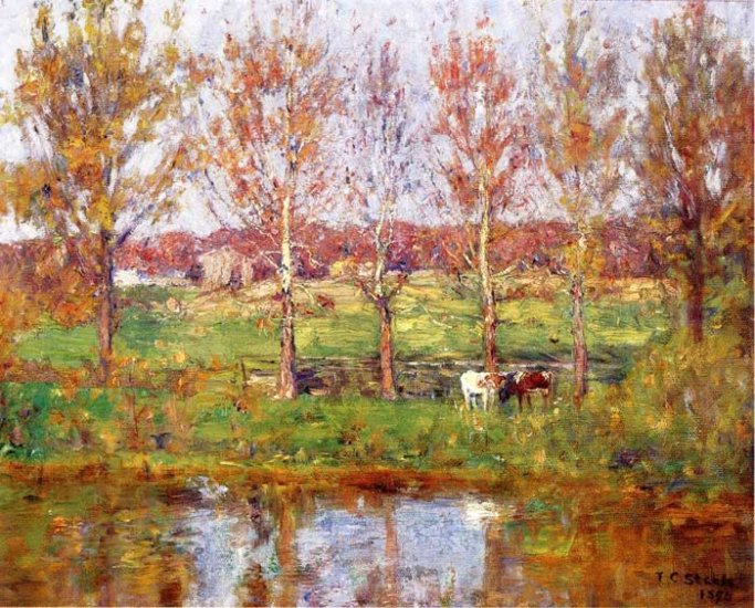 Cows By The Stream, 1895 - Click Image to Close