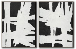 Set Of 2 Minimal Art - Black and White #SOTMA0B71