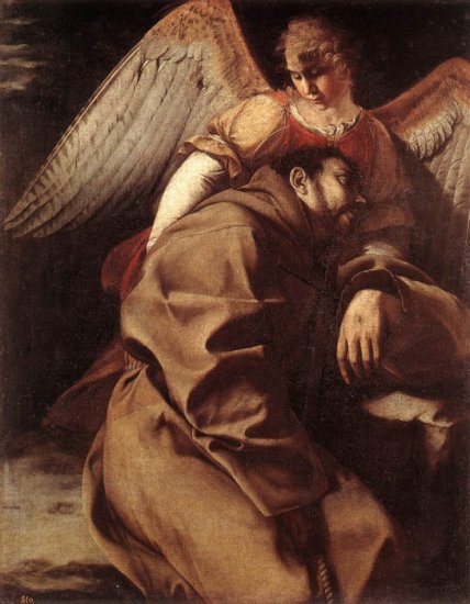 St Francis Supported By An Angel, 1603 - Click Image to Close