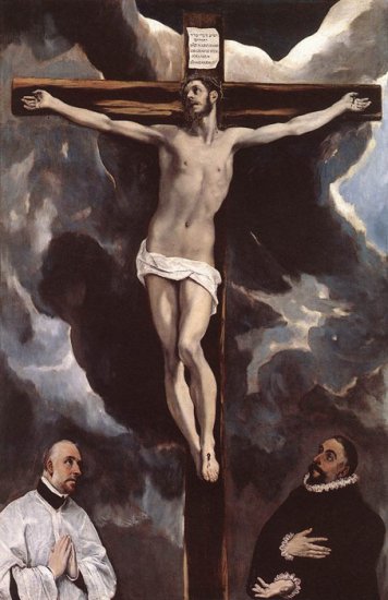 Christ On The Cross Adored By Donors , 1585-1590 - Click Image to Close