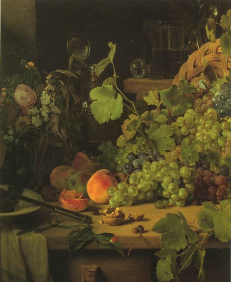 Stilleben Mit Pokalen Und Fruchten, 1850 - Click Image to Close