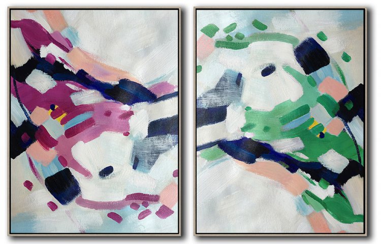 Set Of 2 Contemporary Art #SOTAC0A38 - Click Image to Close